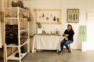 Carolina Sullivan in her Artist Studio