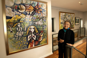 Lan Wang in her studio