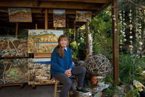 Liz Borghero at home in her studio